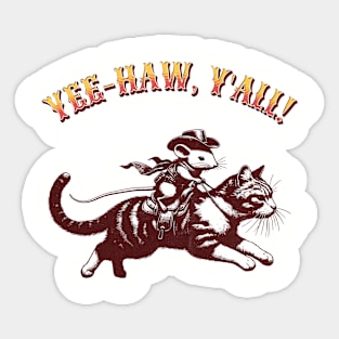 Yee-haw, y'all - Funny Rodeo Sticker